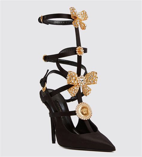 versace v bow cage pumps